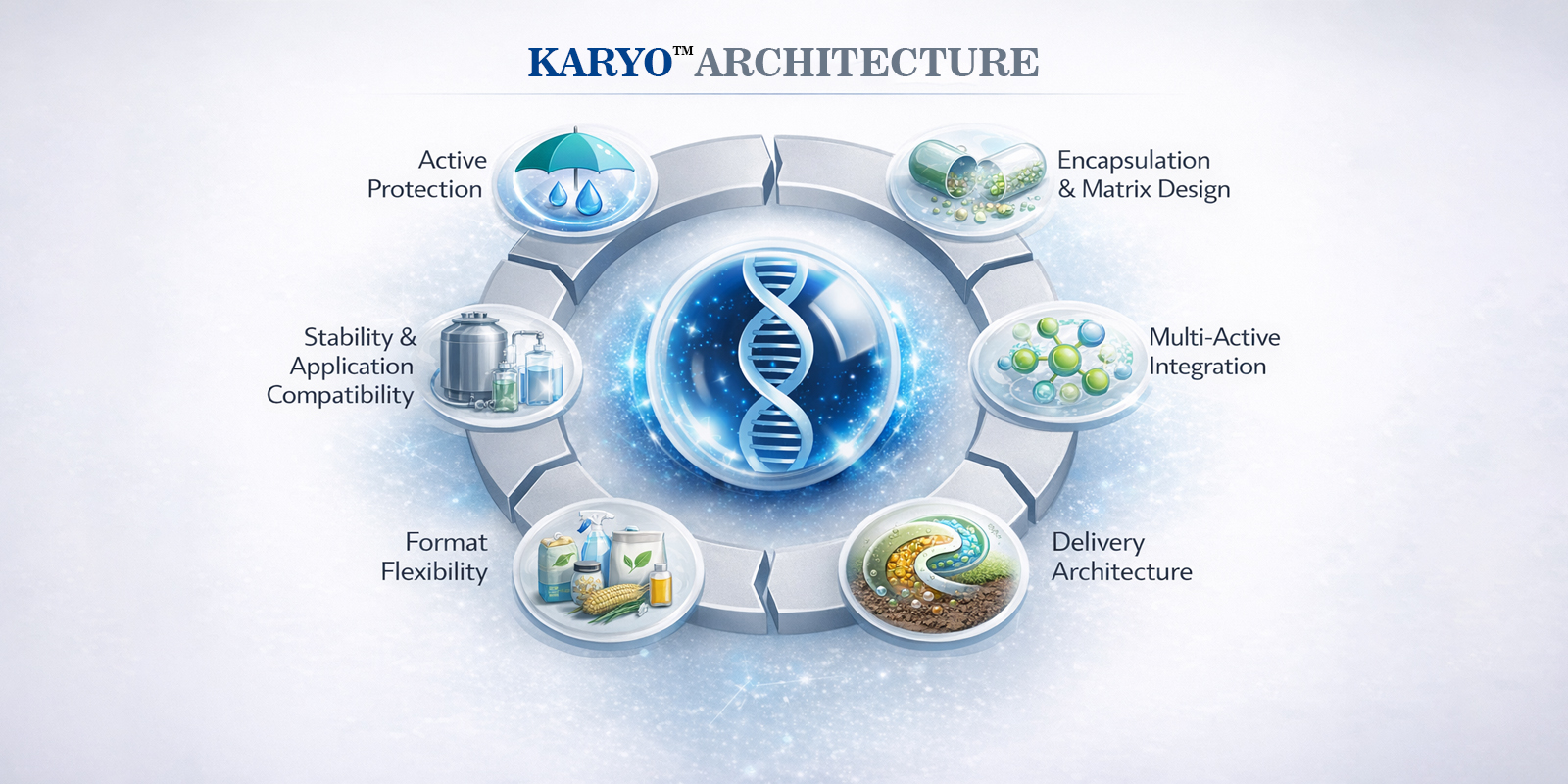 Karyo delivery matrix and carrier system architecture